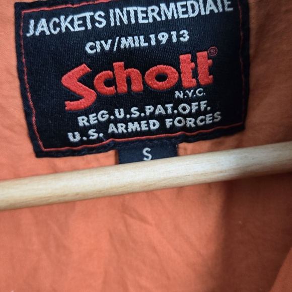 Schott bomber jacket. Small. 20X27" - Picture 3 of 8